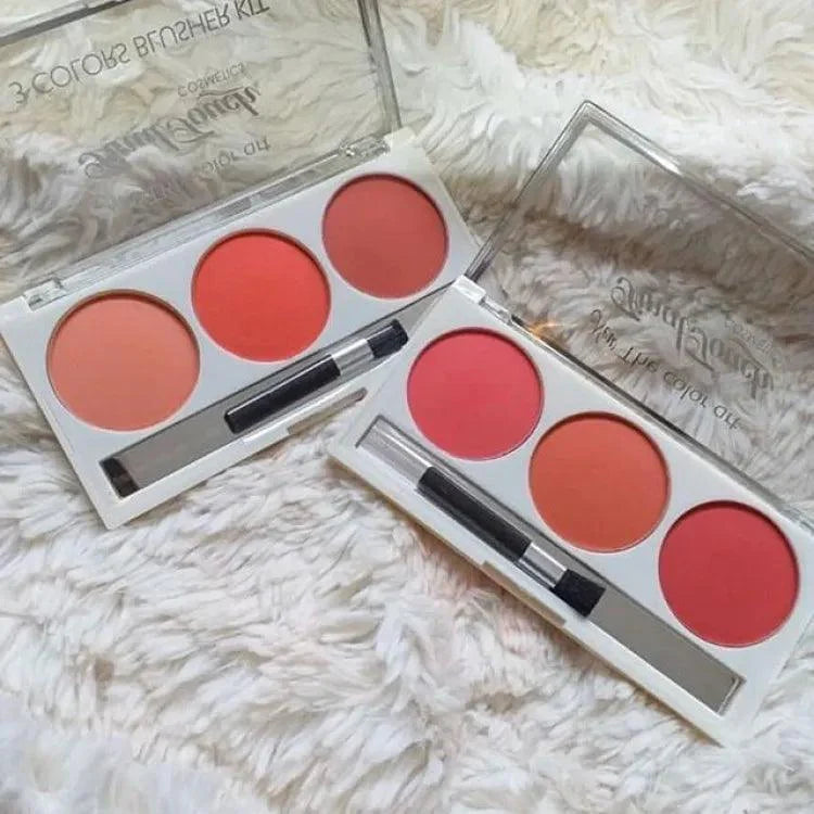 3 Color Fashion Trend Blush On Palette - Buy Online in Pakistan at Cosmia.pk