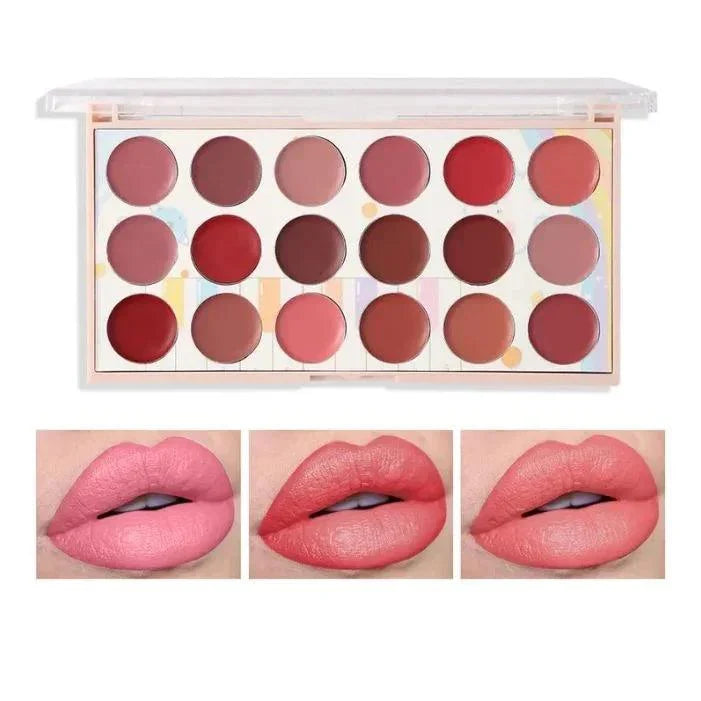 Miss Rose Lip Palette - 18 Colors - Buy Online in Pakistan at Cosmia.pk