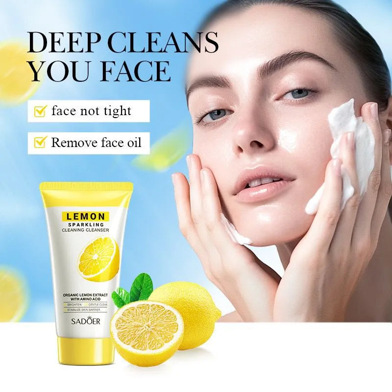 SADOER Lemon Sparkling Cleaning Cleanser With Amino Acid - Buy Online in Pakistan at Cosmia.pk