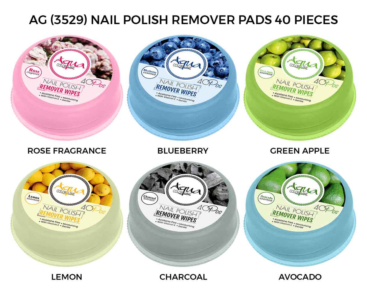 Aqua Color Line Nail polish Remover Pad 40 Pieces - Buy Online in Pakistan at Cosmia.pk