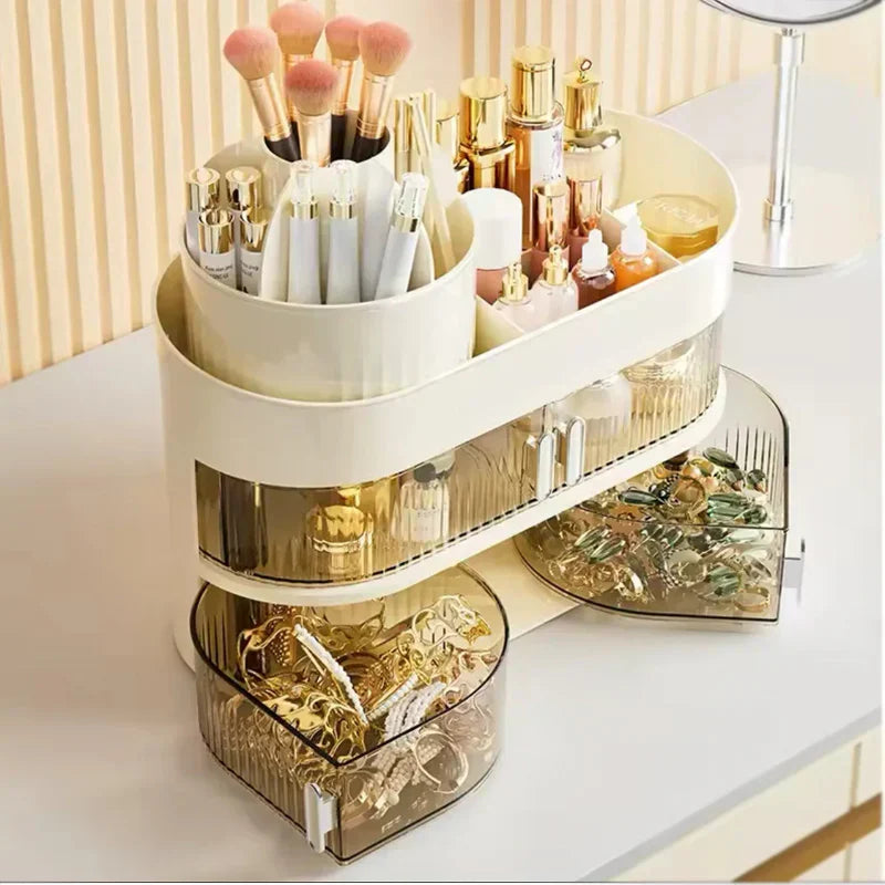 3-Layer Cosmetic Storage Organizer with Drawer - Buy Online in Pakistan at Cosmia.pk