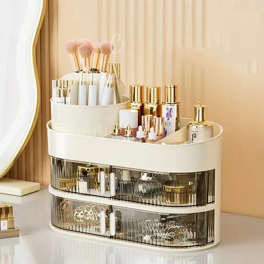 3-Layer Cosmetic Storage Organizer with Drawer - Buy Online in Pakistan at Cosmia.pk