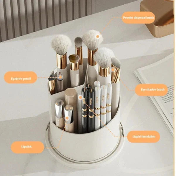 360° Rotating Dustproof Makeup Brush Holder - Buy Online in Pakistan at Cosmia.pk