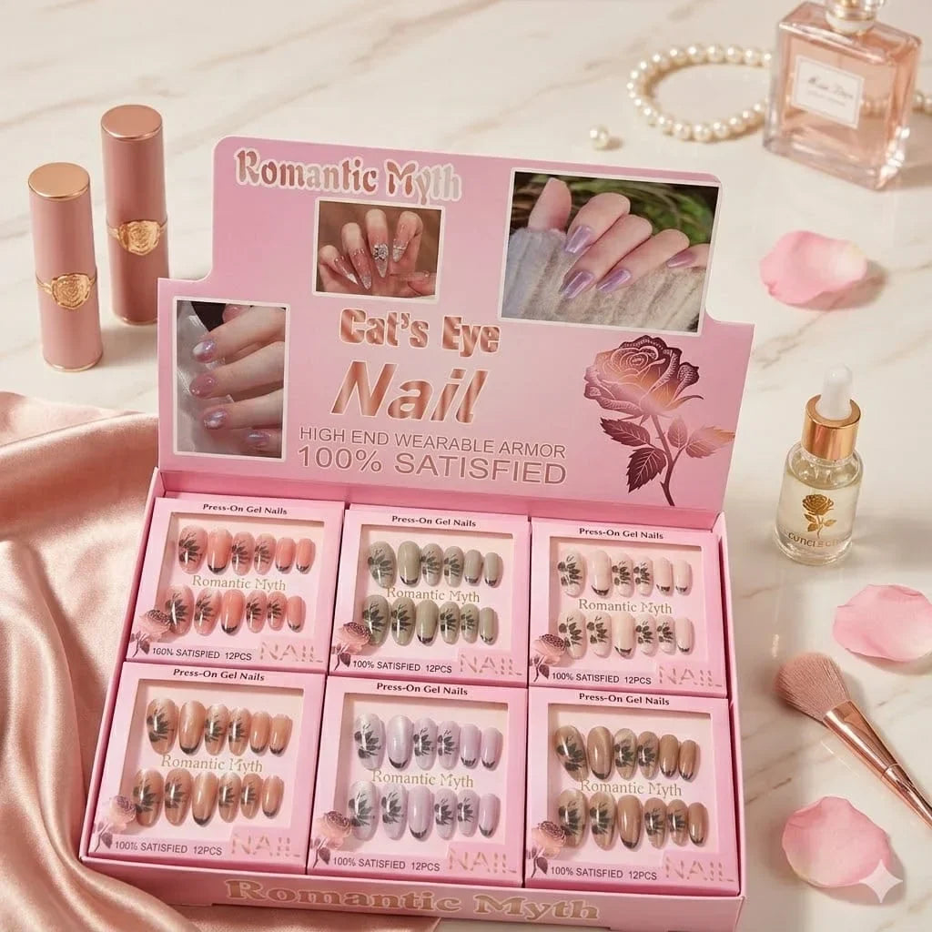 Romantic Myth Cat's Eye Press-On Gel Nails - Buy Online in Pakistan at Cosmia.pk