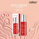 Maliao Skin Renewal And Brightening Anti Ageing Vit C+ Night Serum - 30ml - Buy Online in Pakistan at Cosmia.pk