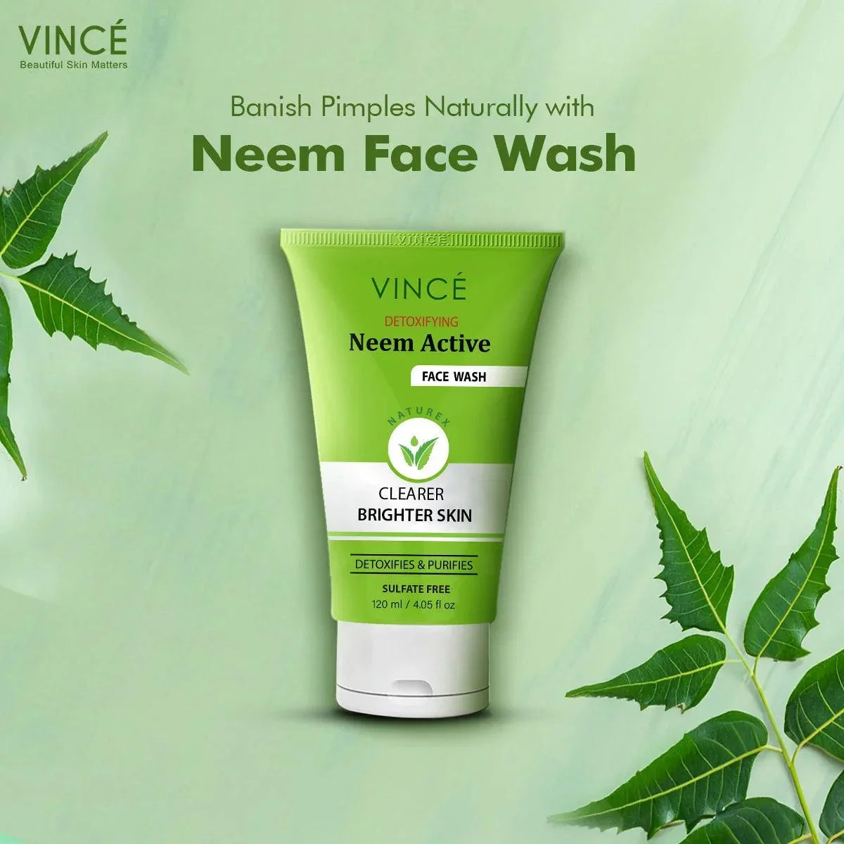 Vince Neem Active Face Wash - 120ml - Buy Online in Pakistan at Cosmia.pk