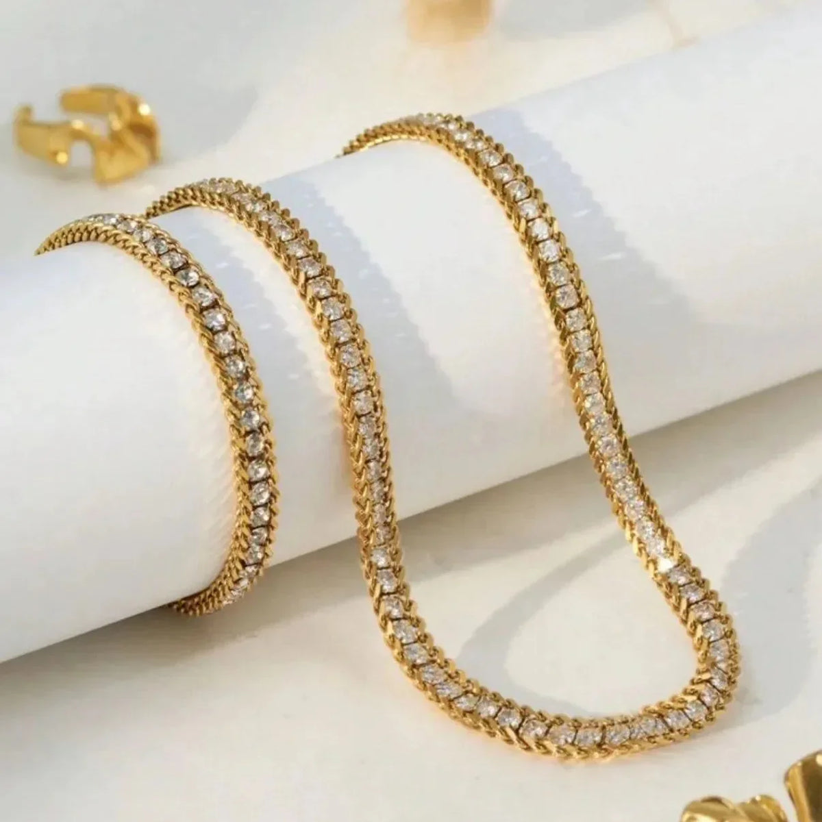 Stainless steel Luster Chain And Luster Bracelet - Buy Online in Pakistan at Cosmia.pk