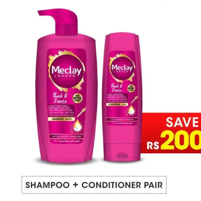 Meclay London Thick & Dense Shampoo - 660ml + Conditioner Pair Box - Save Rupees 200 - Buy Online in Pakistan at Cosmia.pk