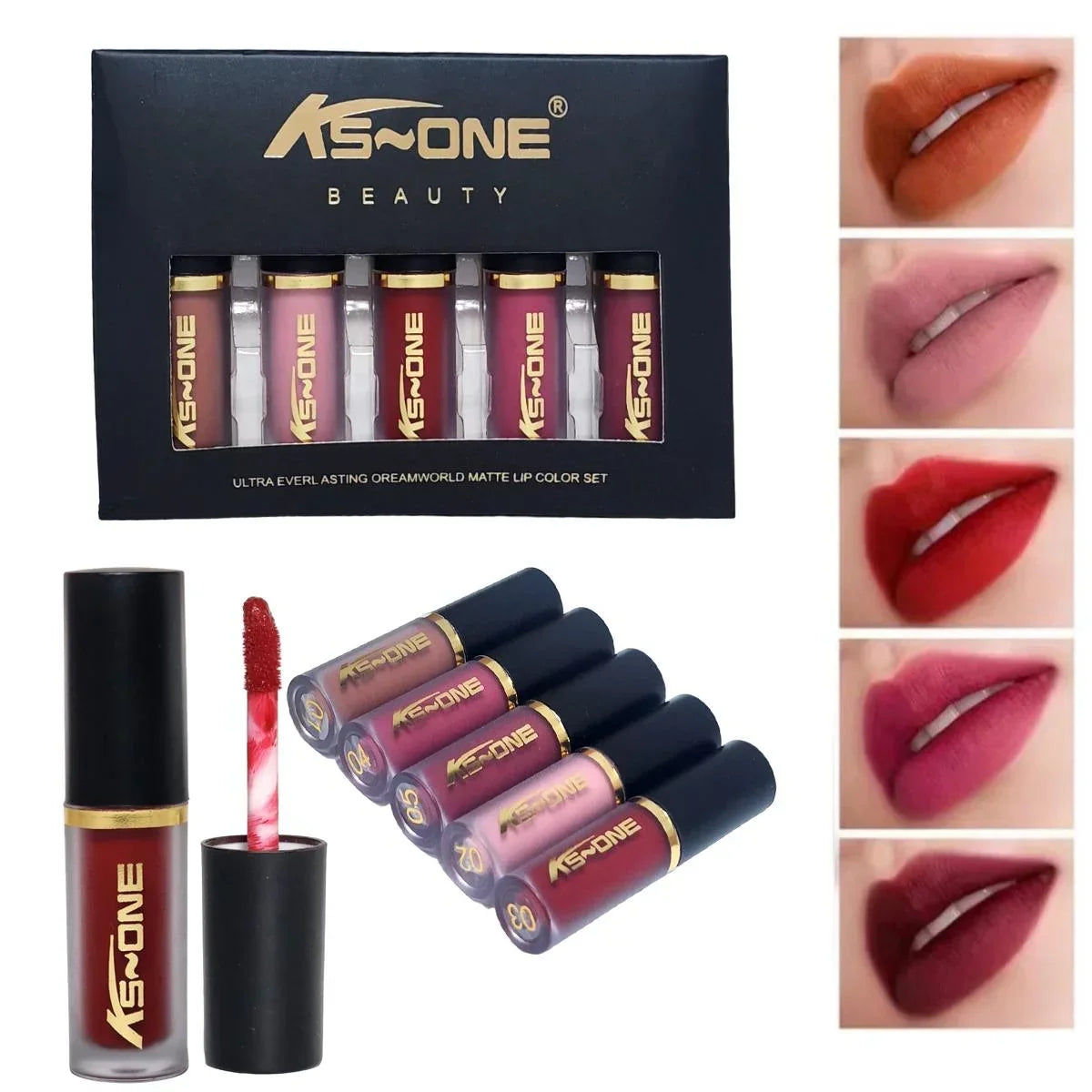 KS-One Beauty Matte Lip Gloss 5pcs Set - Buy Online in Pakistan at Cosmia.pk