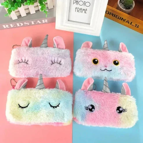 Unicorn Plush | Fur Pencil Pouch - Buy Online in Pakistan at Cosmia.pk
