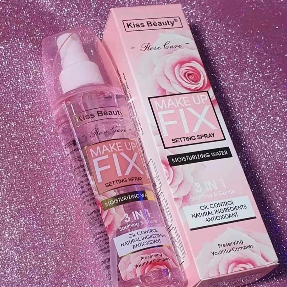 Kiss Beauty Rose Care Make-Up Fix Setting Spray - 150ml - Buy Online in Pakistan at Cosmia.pk