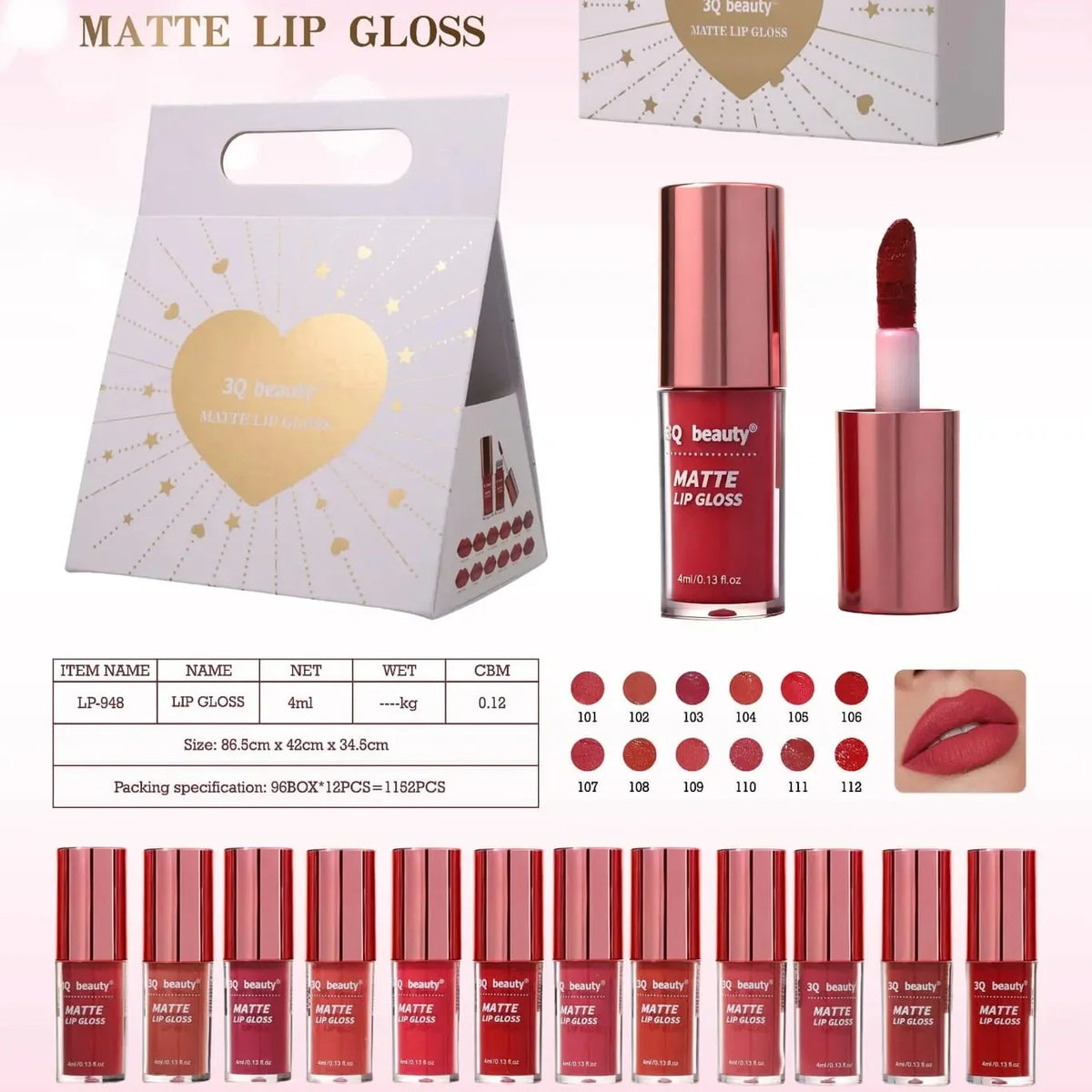 3Q Beauty Original Lip Gloss – Pack of 12 - Buy Online in Pakistan at Cosmia.pk