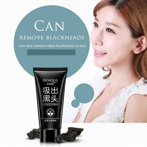 Bioaqua Black Suction Activated Carbon Remove Blackhead Mas - 60g - Buy Online in Pakistan at Cosmia.pk