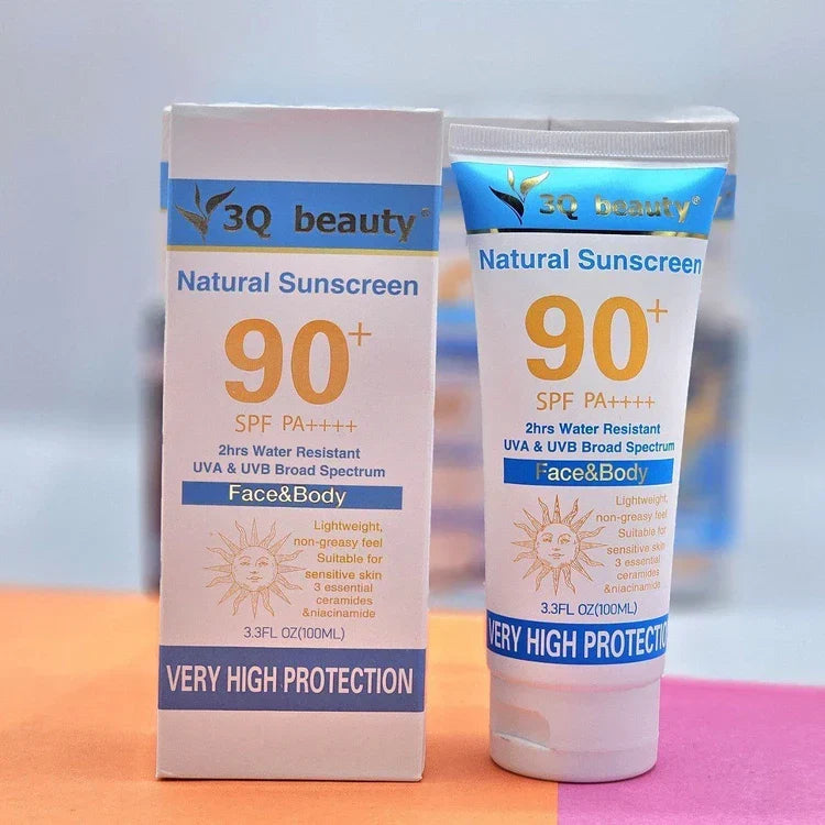 3Q Beauty Sunblock SPF 90  - 100ml - Buy Online in Pakistan at Cosmia.pk