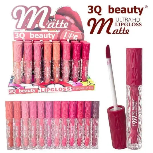 3Q Beauty Matte Lip Glosses 12 Pcs set - Buy Online in Pakistan at Cosmia.pk