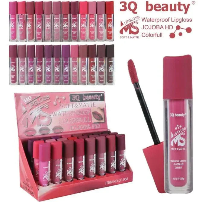 3Q Beauty Waterproof Matte Lip Gloss 24 Pcs set - Buy Online in Pakistan at Cosmia.pk