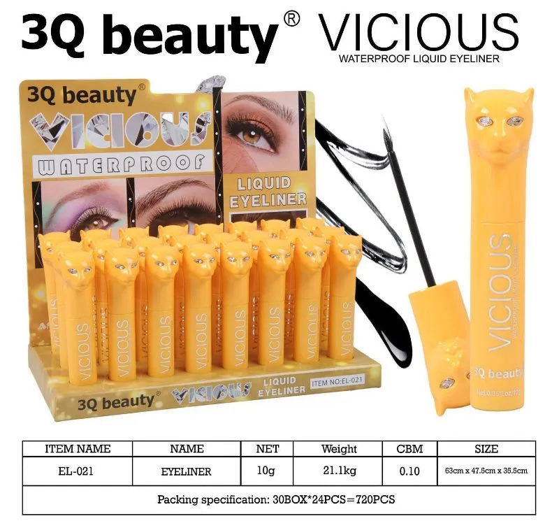 3Q Beauty Vicious Waterproof Liquid Eyeliner - Buy Online in Pakistan at Cosmia.pk