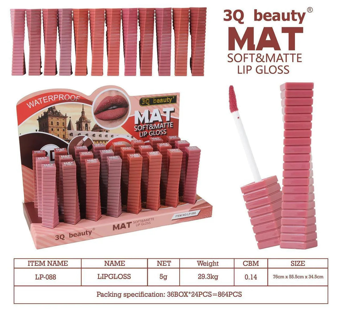 3Q beauty Matt Soft & Matte lipgloss - Buy Online in Pakistan at Cosmia.pk