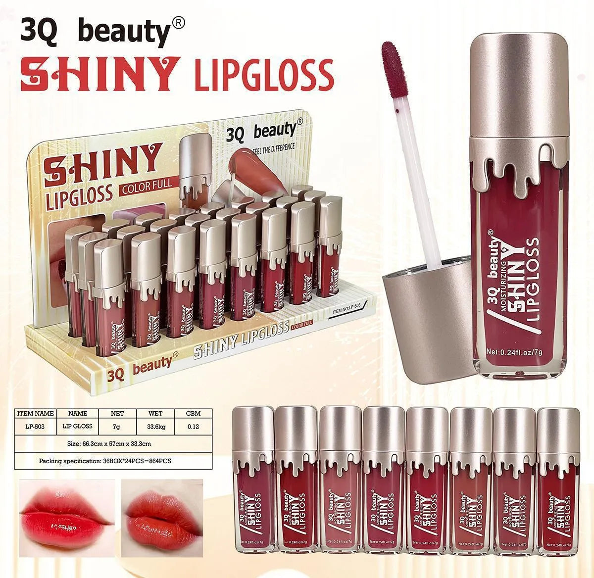3Q beauty Shiny lipgloss - Buy Online in Pakistan at Cosmia.pk