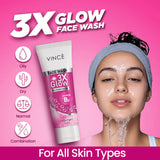 Vince 3X Glow Face Wash - 75ml - Buy Online in Pakistan at Cosmia.pk