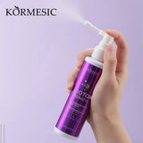Kormesic Botox Keratin Scalp Nourishing Topical Solution 100ml spray in use on scalp