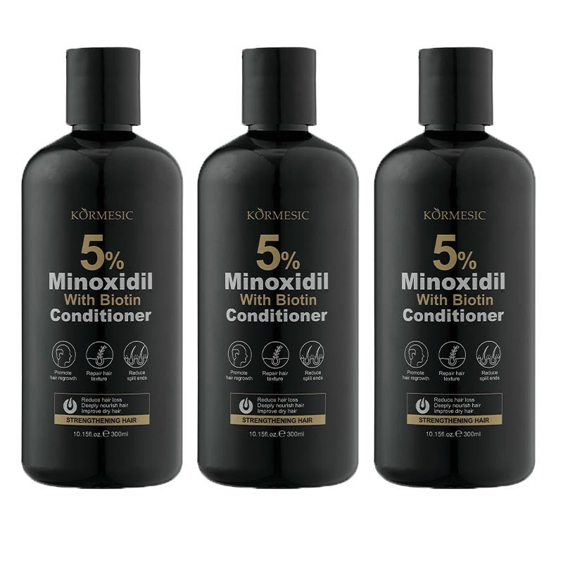 Kormesic 5% Minoxidil With Biotin Conditioner 300ml - reduce hair loss and repair split ends