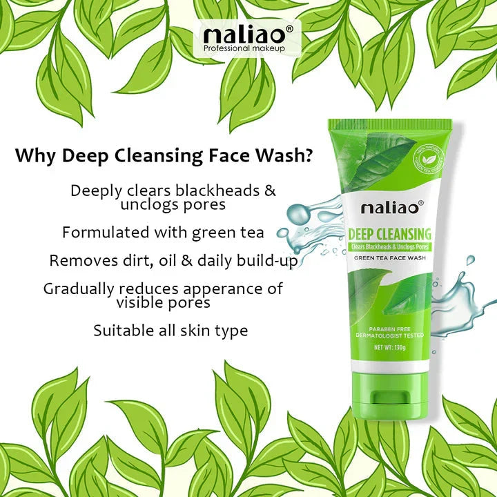 Maliao Deep Cleansing Green Tea Face Wash -130g - Buy Online in Pakistan at Cosmia.pk