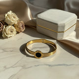 Roman Dial Black Enamel Gold Bangle - Buy Online in Pakistan at Cosmia.pk