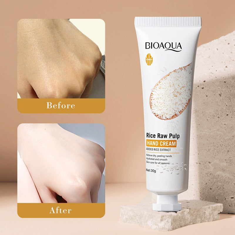 BIOAQUA Rice Raw Pulp Hand Cream 30g - Buy Online in Pakistan at Cosmia.pk