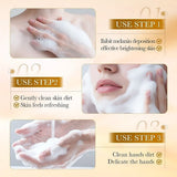 SADOER Whitening Soap usage steps foam cleansing for body face and hands