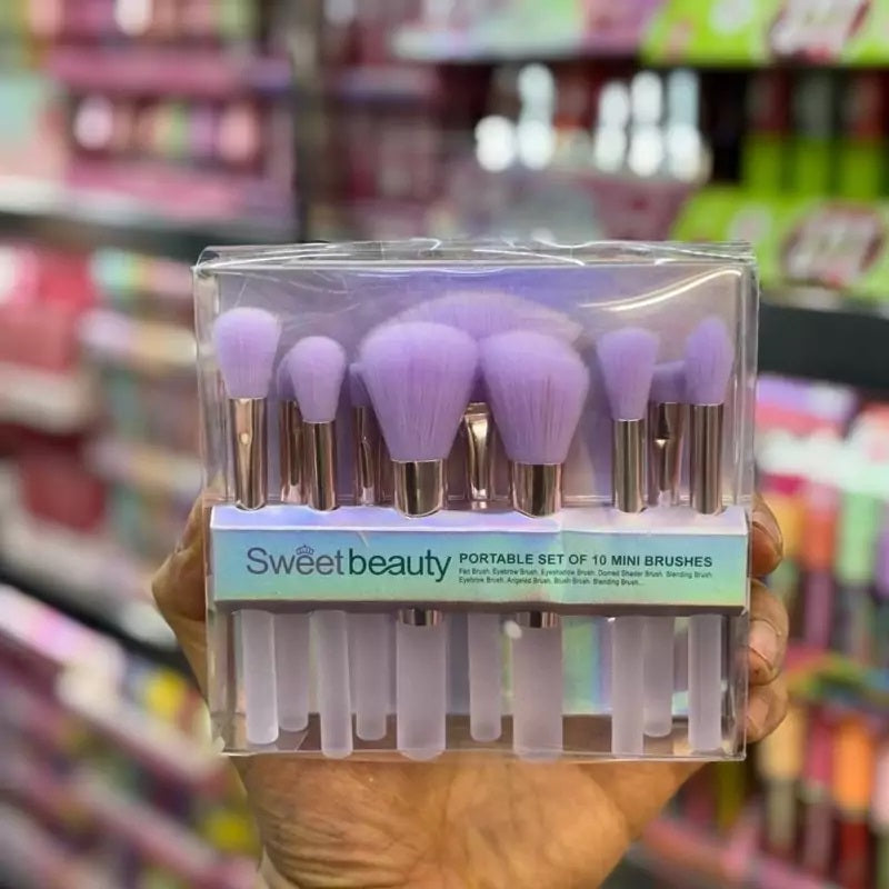 Sweet Beauty Makeup Brush Set Blister X 10 Pcs. - Buy Online in Pakistan at Cosmia.pk