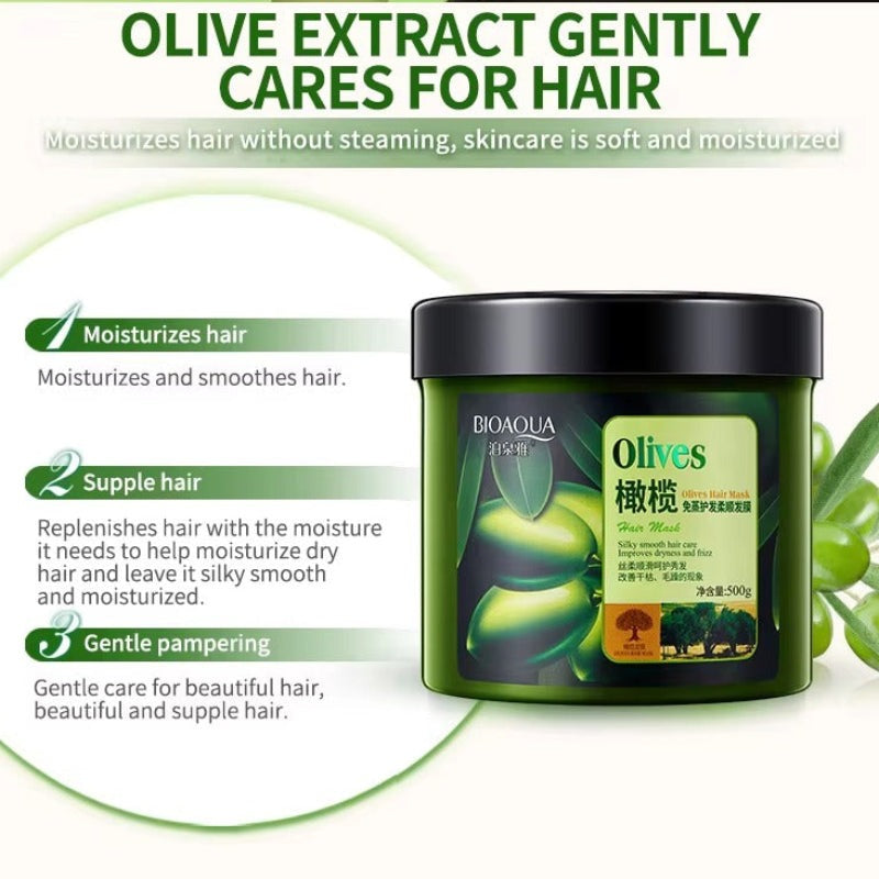 BIOAQUA Olive Nourishing Hair Mask 500g - Buy Online in Pakistan at Cosmia.pk