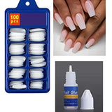 100-Pcs Natural Transparent Artificial Nails - Buy Online in Pakistan at Cosmia.pk