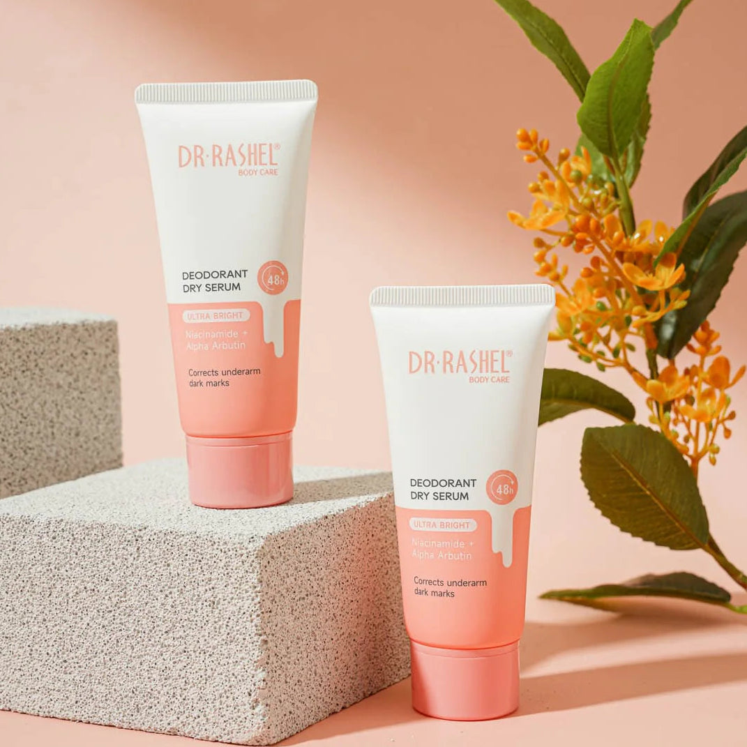 Dr Rashel Ultra Bright Deodorant Dry Serum two tubes front