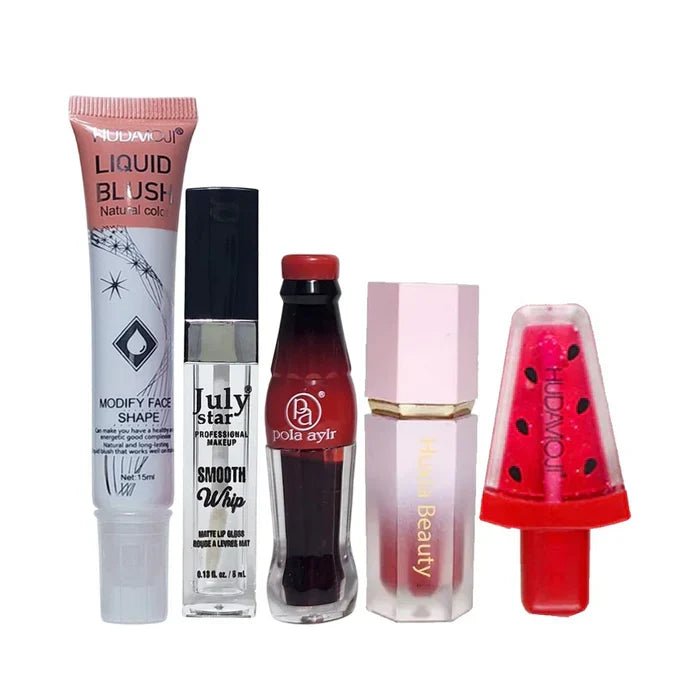 Trendy Lip & Cheek Makeup Set – 5-Piece Collection - Buy Online in Pakistan at Cosmia.pk