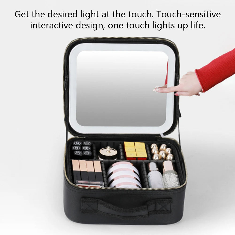 Smart Led Makeup Bag With Mirror Lights - Buy Online in Pakistan at Cosmia.pk