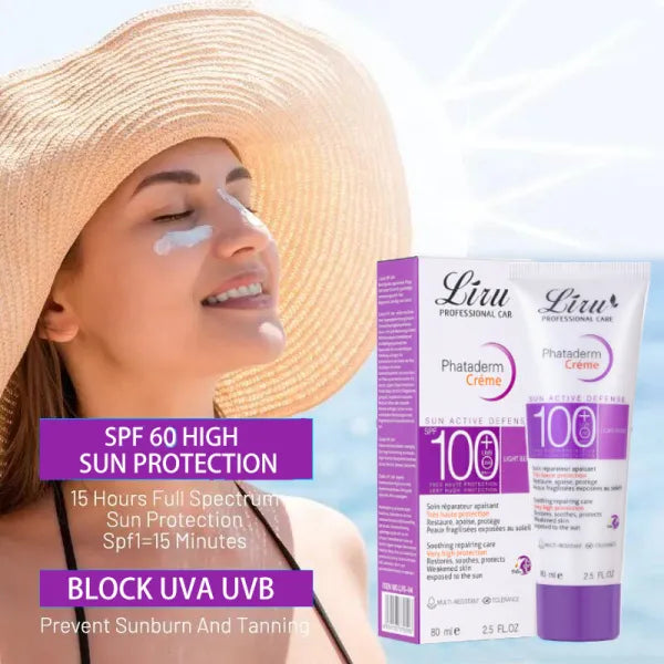 Liru Phataderm Creme Sun Active Defense SPF100+ Face Body Sunscreen - Buy Online in Pakistan at Cosmia.pk