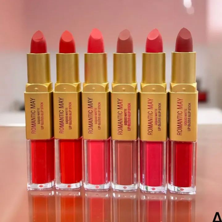 Romantic May Professional 2-in-1 Lipstick with Gloss & Liquid Matte - Buy Online in Pakistan at Cosmia.pk