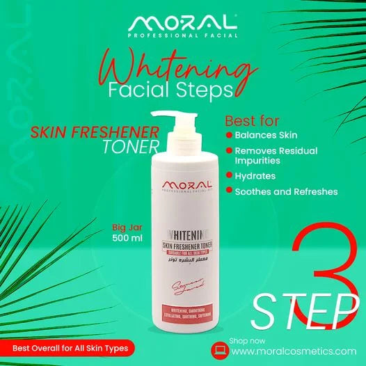 Moral Whitening Skin Fresher Toner - 500ml - Buy Online in Pakistan at Cosmia.pk