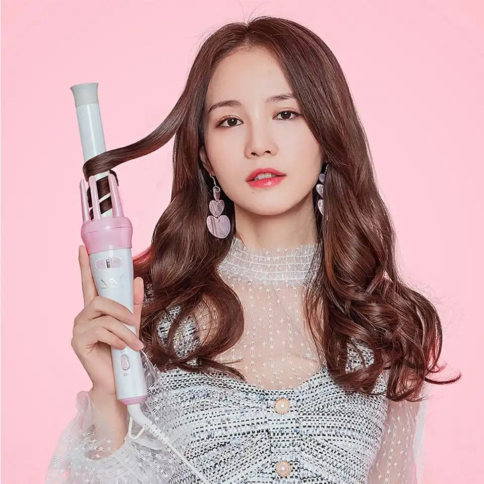 Automatic Pink Hair Curler Spin 360° Rotating Hair Styling Roller - Buy Online in Pakistan at Cosmia.pk