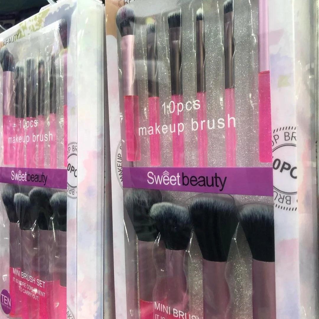 Sweet Beauty Makeup Brush - 10Pcs - Buy Online in Pakistan at Cosmia.pk