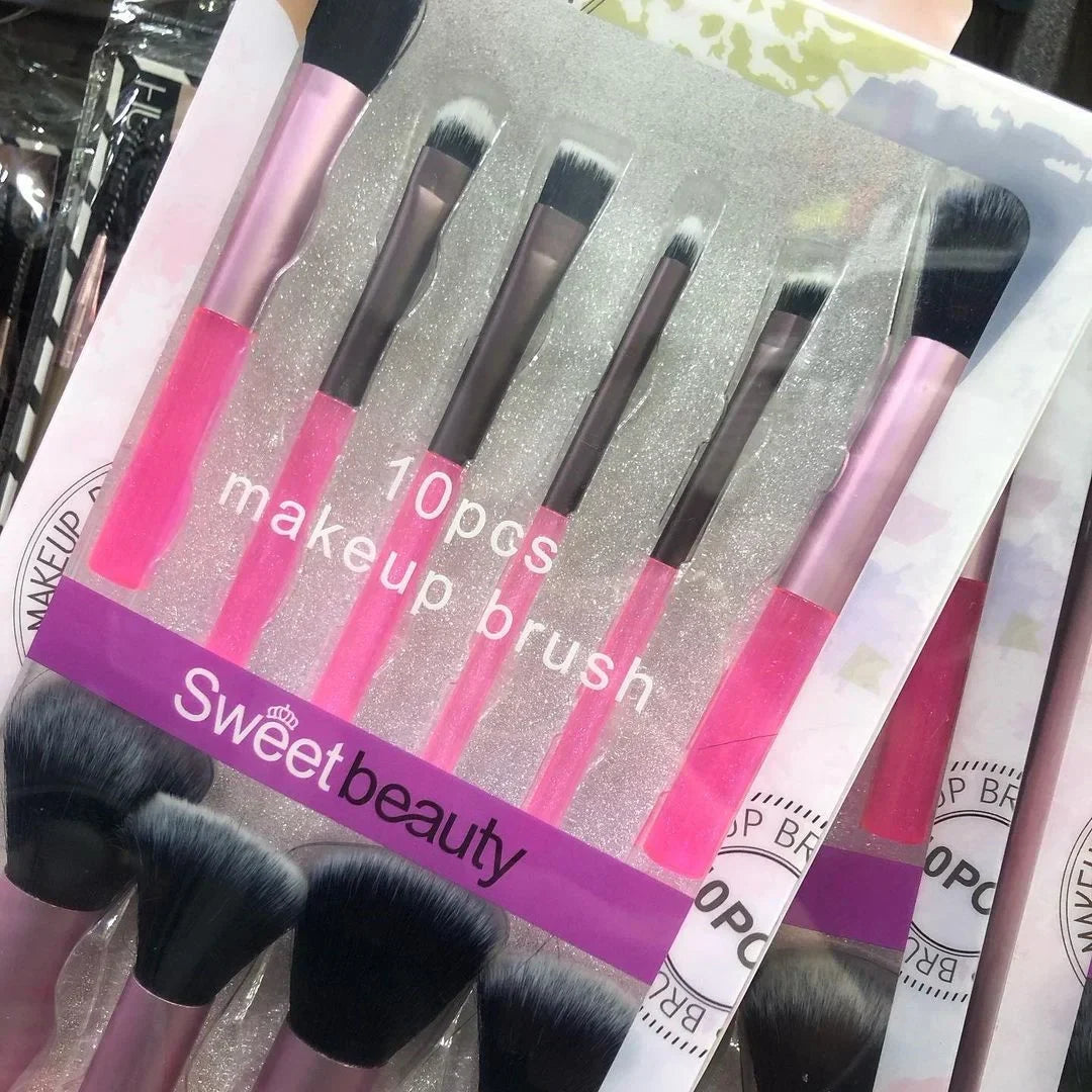 Sweet Beauty Makeup Brush - 10Pcs - Buy Online in Pakistan at Cosmia.pk