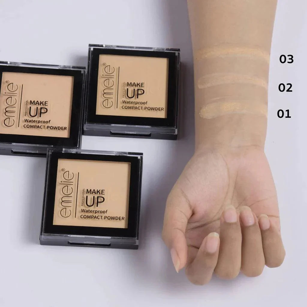 Emelie Makeup Waterproof Compact Powder - Buy Online in Pakistan at Cosmia.pk