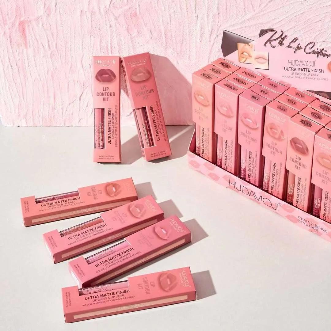 Hudamoji Lipgloss + Lip Pencil - Buy Online in Pakistan at Cosmia.pk