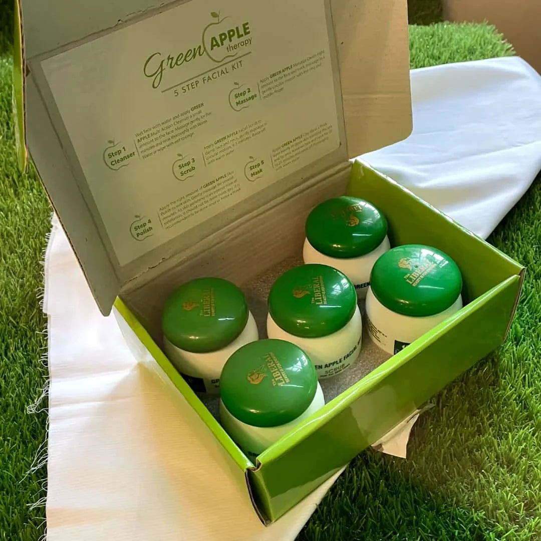 The Liberal Green Apple 5 Step Facial Kit - 100g Each - Buy Online in Pakistan at Cosmia.pk
