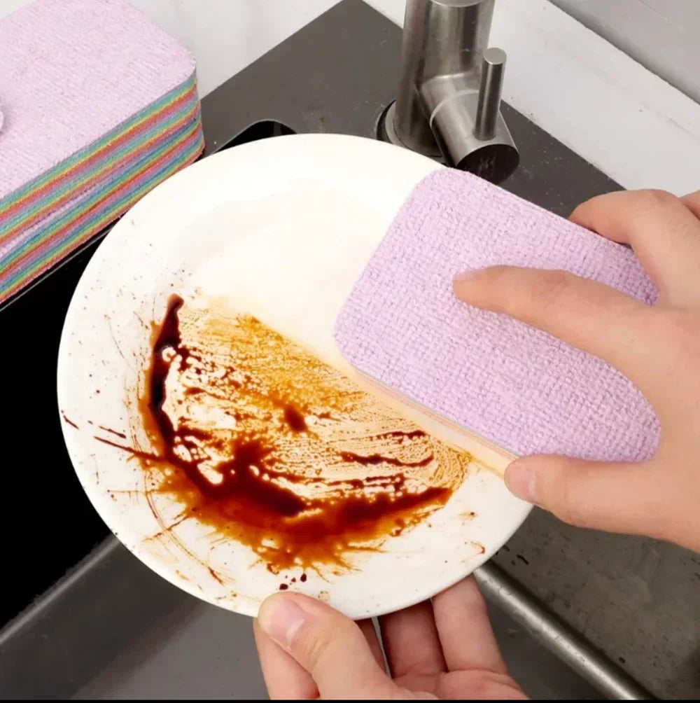 Rainbow Color Double Side Dishwashing Sponge - Each - Buy Online in Pakistan at Cosmia.pk