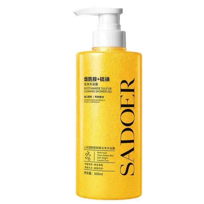 SADOER Nicotinamide Sulfur Cleansing Shower Gel - 500ml - Buy Online in Pakistan at Cosmia.pk