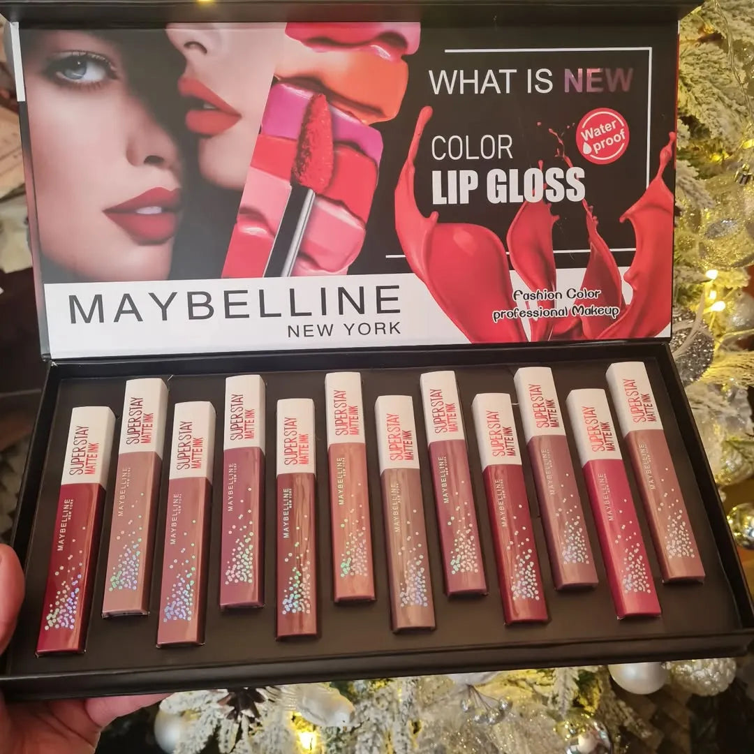 Maybelline lipgloss Set - Pack of 12 - Buy Online in Pakistan at Cosmia.pk