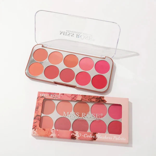 Miss Rose Blushers Palette - 10-Color - Buy Online in Pakistan at Cosmia.pk