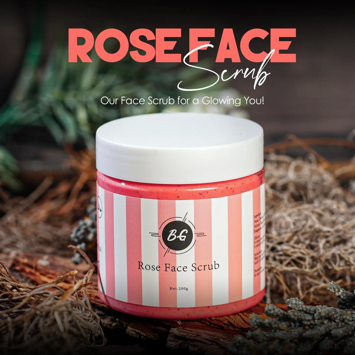 BG Rose Face Scrub - 200g - Buy Online in Pakistan at Cosmia.pk